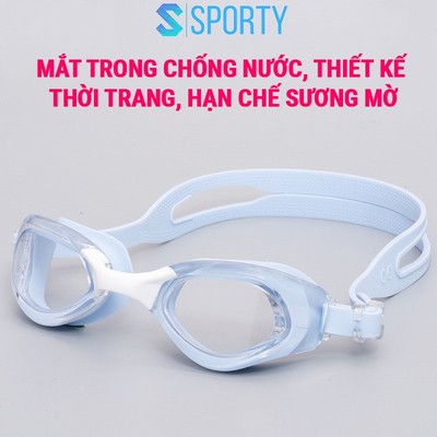 Kính bơi người lớn SPORTY 750, cản tia UV, hạn chế sương mờ kinh bơi cho nam nữ tập bơi, đi biển