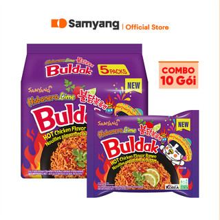 10 gói mì khô gà chua cay habanero lime samyang foods