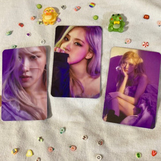 Set 3card Blackpink fanmade cán bóng | Ảnh card Unoff Rosé Tím