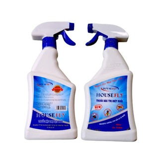Chai xịt diệt ruồi hương chanh HOUSEFLY 500ml. xịt đâu ruồi chết đó. dẫn dụ ruồi tới nơi xịt.