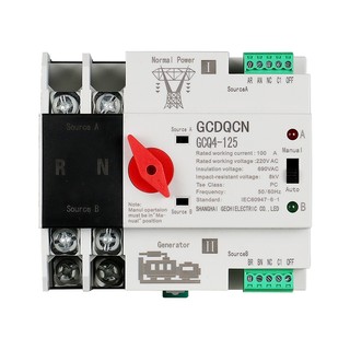 Cầu dao đảo chiều tự động ATS 2P 100A GCQ4-125  220v, bộ chuyển nguồn ATS