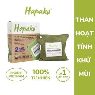 Túi Than Hoạt Tính Hapaku Khử Mùi Ô Tô, Hút Mùi Tủ Lạnh, Hút Ẩm Phòng, Làm Từ 100% Gáo Dừa Bến Tre