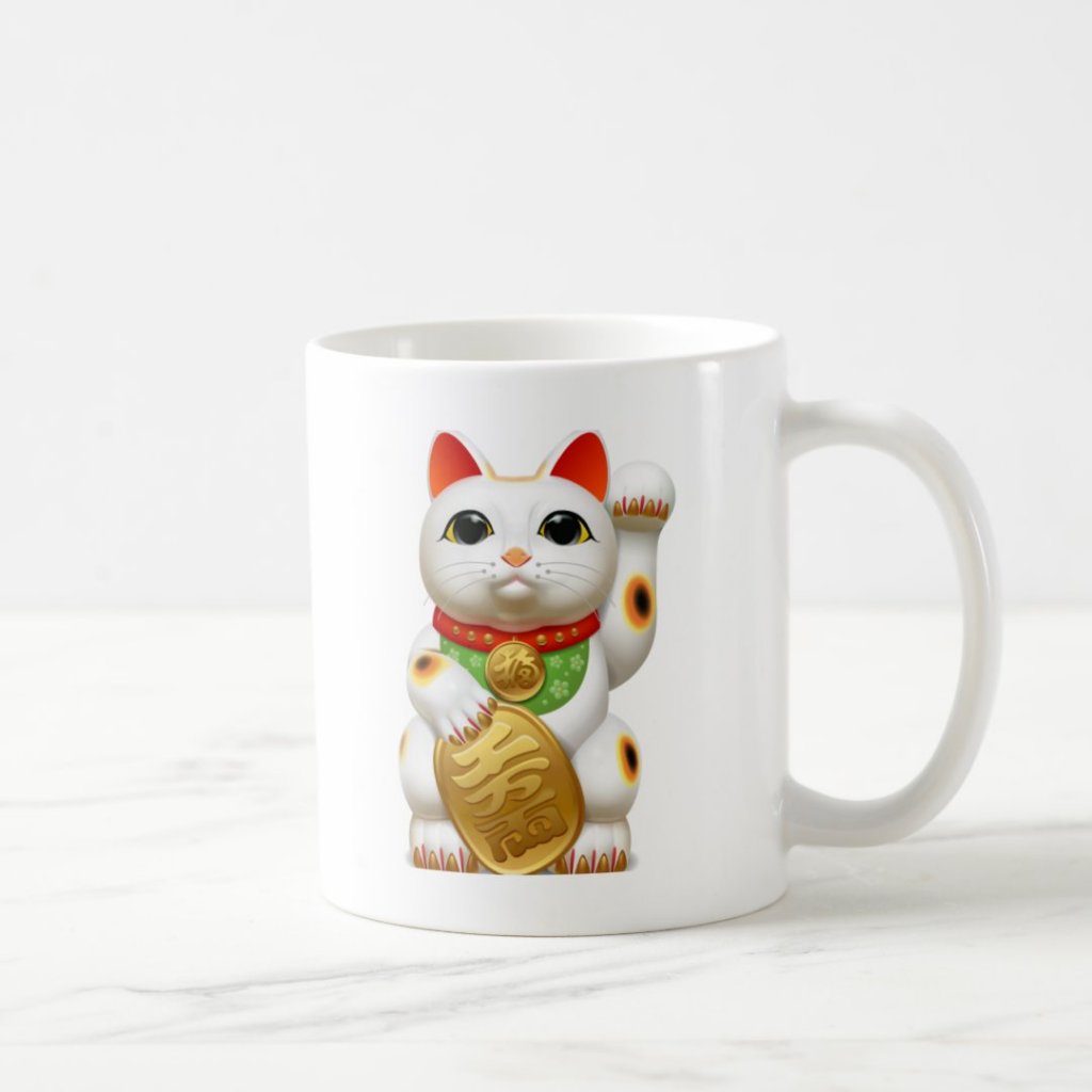 Cốc sứ, Ly Sứ Mèo Thần Tài May Mắn Maneki Neko