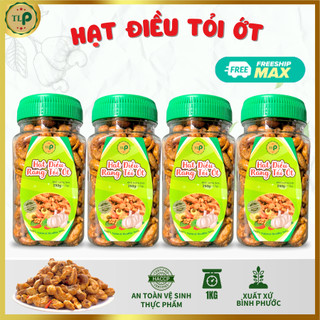 HẠT ĐIỀU RANG TỎI ỚT 1KG - COMBO 4 HŨ 250G