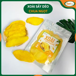 Xoài sấy dẻo nguyên miếng 500gram,chua ngọt tự nhiên không xơ hàng xuất khẩu SaviFood