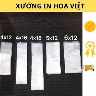 Túi nilon làm sữa chua ngắn,dài đủ size 1kg (4x12 4x16 4x18 5x12 6x12cm 3.7x12 3.7x16 3.7x18cm)