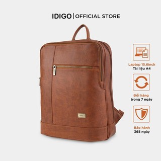 Balo laptop 15.6” unisex chi tiết khoá kéo cá tính IDIGO UBP2-519-00