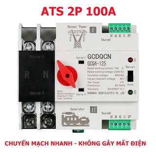 Bộ chuyển đổi nguồn điện tự động ATS 2P 100A GCQ4-125 chuyển đổi hai nguồn điện tự động