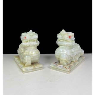 Tỳ hưu phong thủy đá ngọc pakistan tự nhiên cao 14cm