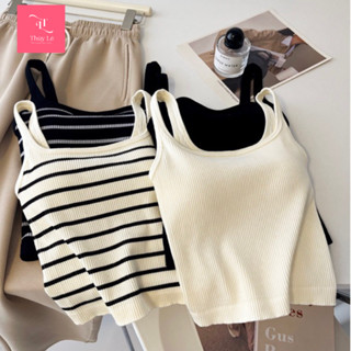  Áo 2 dây Áo Ba Lỗ Có Đệm Ngực Thủy Lê Mút Liền Cao Cấp Mềm Mịn Không Hằn  Dây Vai Chống Trượt Phong Cách Trẻ Trung 