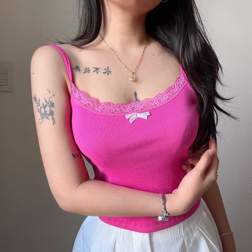 Amiclothes2_Áo Hai Dây Nữ Phối Ren Thời Trang Mùa Hè Ngọt Ngào Cho Nữ | BigBuy360 - bigbuy360.vn