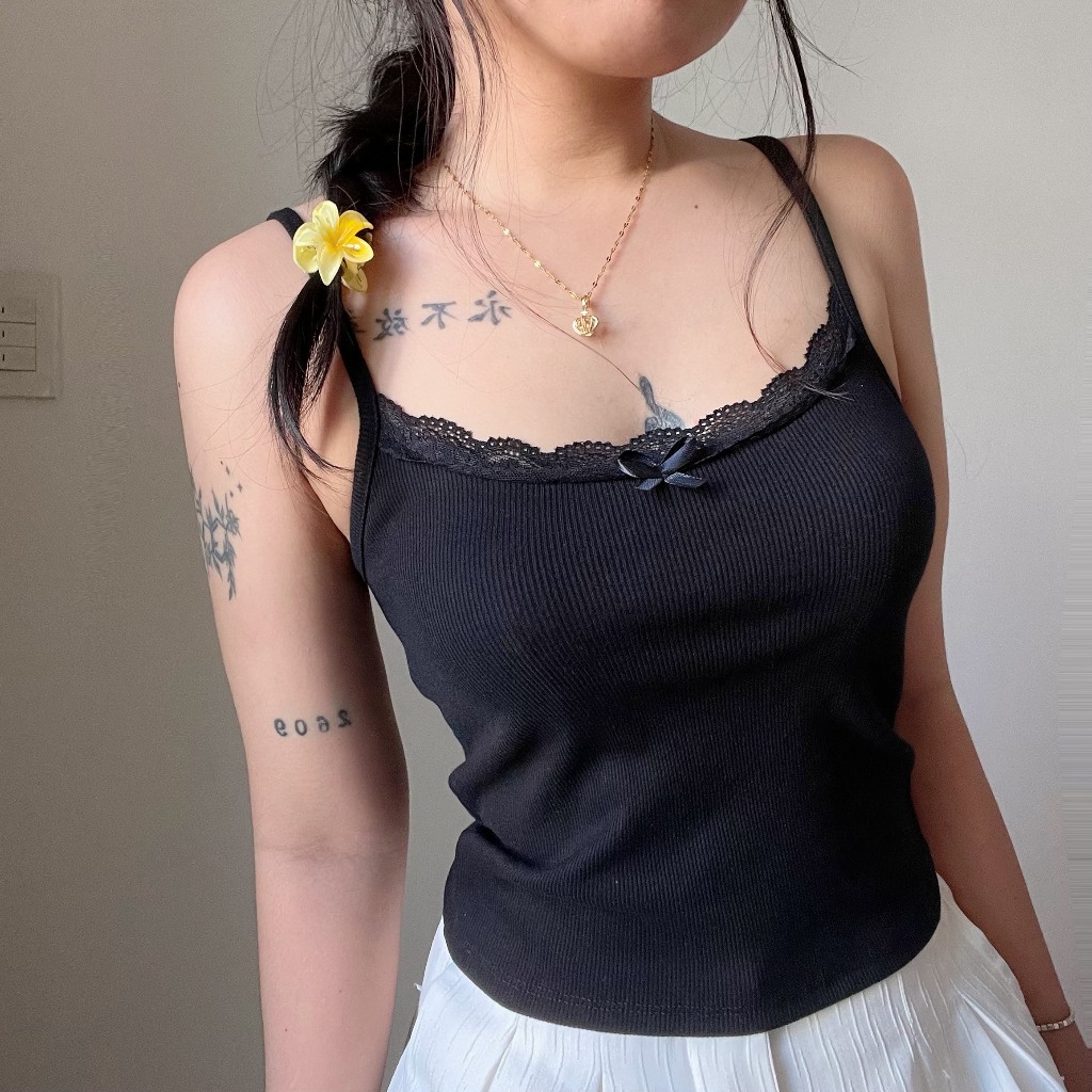 Amiclothes2_Áo Hai Dây Nữ Phối Ren Thời Trang Mùa Hè Ngọt Ngào Cho Nữ | BigBuy360 - bigbuy360.vn