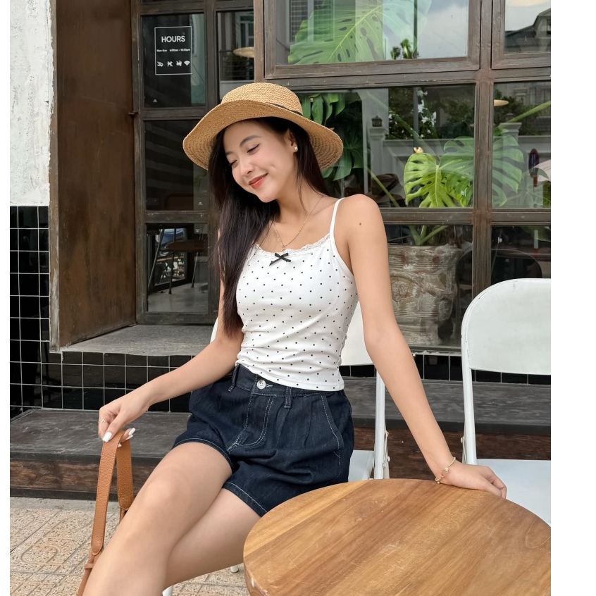 Amiclothes2_Áo Hai Dây Nữ Phối Ren Thời Trang Mùa Hè Ngọt Ngào Cho Nữ | BigBuy360 - bigbuy360.vn