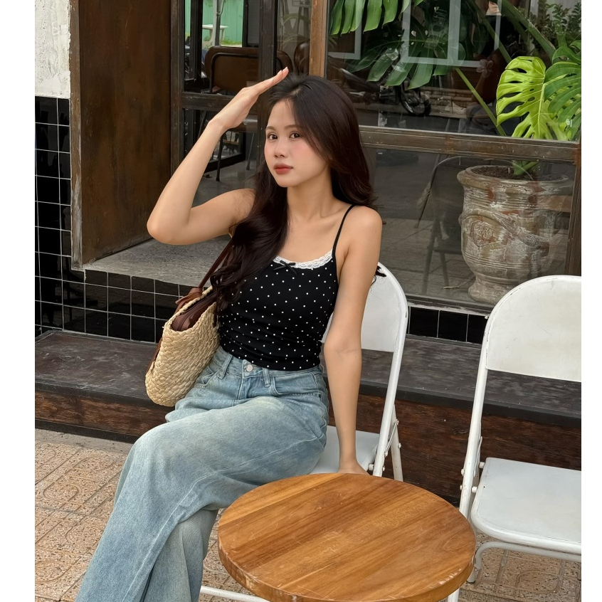 Amiclothes2_Áo Hai Dây Nữ Phối Ren Thời Trang Mùa Hè Ngọt Ngào Cho Nữ | BigBuy360 - bigbuy360.vn