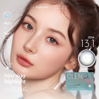 Kính áp tròng hiệu ứng phủ bóng GLOWY ASH GRAY chính hãng OLENS | HSD 1 tháng | LENSFORGIRLSS