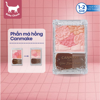 Phấn má Canmake Glow Fleur Cheeks Nhật Bản gồm 5 màu 1 bảng 6.3g