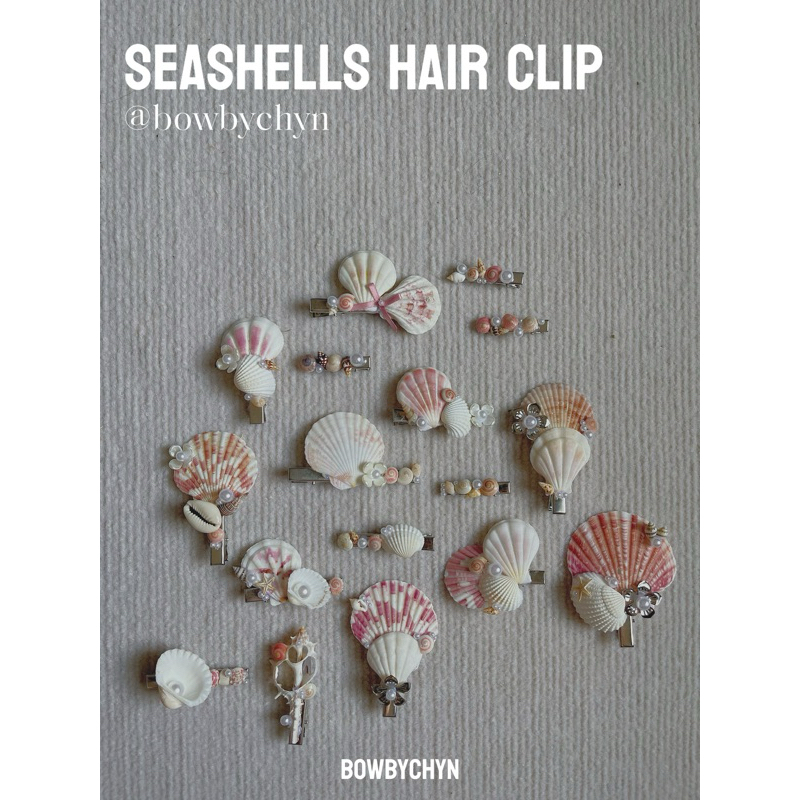 𝐒𝐞𝐚𝐬𝐡𝐞𝐥𝐥𝐬 𝐇𝐚𝐢𝐫 𝐂𝐥𝐢𝐩 𓇼🐚 | Kẹp vỏ sò Handmade
