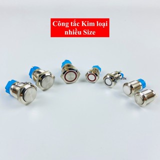 Công tắc nút nhấn kim loại Zone9x nhiều Size 12mm/16mm | Giá 1 nút