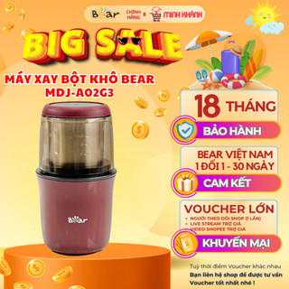 Máy xay bột khô bear mdj-a02g3 - xay hạt khô: cà phê, gia vị, ngũ cốc, vị thuốc, mịn bột, hiệu quả