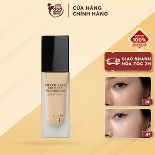 Kem nền che phủ tốt, mỏng mịn, lâu trôi b.o.m cover flex skin fit foundation spf37 pa++ 30ml