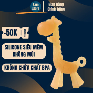 Gặm nướu cho bé, gặm nướu cho bé silicon cao cấp, gặm nướu con huơu cho bé từ 3 tháng tuổi.