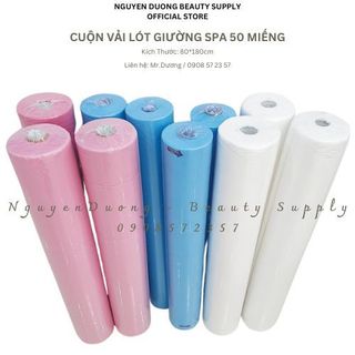 Vải Không Dệt Lót Giường, Trải Giường Phun Xăm, Spa, Thẩm mỹ - Cuộn 50 Miếng 80x180