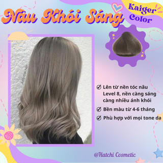 Thuốc Nhuộm Tóc Màu NÂU KHÓI SÁNG Không Tẩy| Kaiger Colour