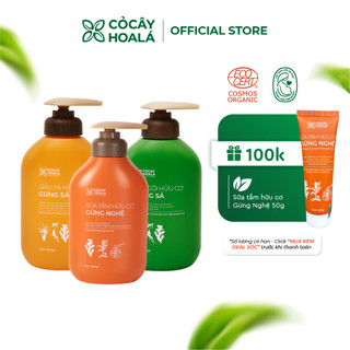  Combo Dầu Gội Xả Hữu Cơ Gừng Sả, Sữa Tắm Hữu Cơ Gừng Nghệ Cỏ Cây Hoa Lá VIETNAM