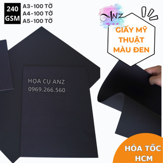 Sỉ 100 tờ giấy đen a3 / a4 / a5 định lượng 240gsm
