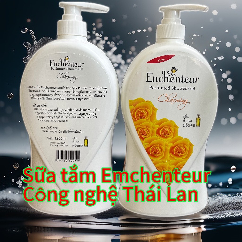 combo 2 chai sữa tắm enchenteur 3in1