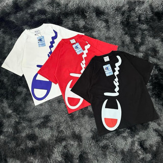 Áo Thun Champ Trắng Đen Logo To Contton