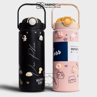 Bình giữ nhiệt 18h Bossy 1200ml bình nước giữ nhiệt Fan House toàn bộ bằng inox 304 khắc tên theo yêu cầu
