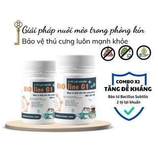 Men vi sinh BiolineG1 50gr men giảm mùi hôi phân tránh tình trạng tiêu chảy đầy hơi cho chó mèo ECOPETS