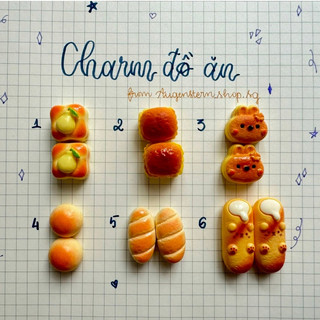 Set 2 Charm bánh dùng để trang trí siêu dễ thương