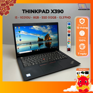 Laptop Lenovo Thinkpad X390 I5-8250U/8GB/512GB/13.3inch FHD IPS, pin trâu, màn đẹp, phím gõ tốt, cứng cáp siêu bền