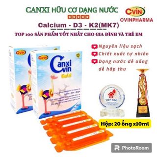 Canxi Hữu Cơ D3 K2 dạng siro giúp hấp thu canxi hiệu quả – Canxi Vin Gold