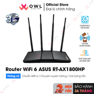 Router wifi 6 asus rt-ax1800hp - router wifi xuyên tường mạnh mẽ
