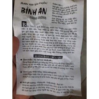 dầu xoa bóp gia truyền( bình an công chính)