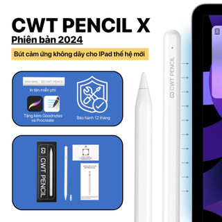 [SẠC KHÔNG DÂY] Bút cảm ứng CWT Pencil X hỗ trợ sạc không dây, ngòi kim loại, custom tên theo yêu cầu