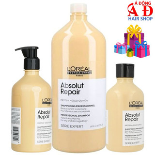 [Loreal] Dầu gội L'oreal Vàng Serie Expert Absolut Repair Phục hồi tóc hư tổn toàn diện