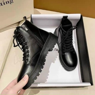 Boot nữ cổ ngắn khóa cạnh và boot da dây buộc chiến binh _Super XC45 + BT21