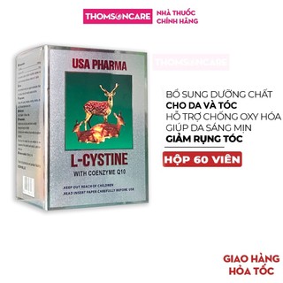 Viên uống Lcystine Bổ sung dưỡng chất cho da và tóc, giúp chống oxy hóa, da đẹp sáng mịn hơn - Hộp 60 Viên