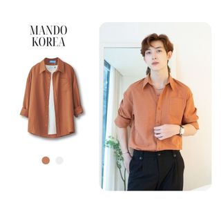 Áo Sơ Mi Nam Form Rộng Dài Tay MANDO Chất Vải Đũi Xước Mềm Phong Cách Hàn Quốc Thời Trang Nam SHT017