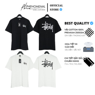Áo thun Stussy Basic Logo - Áo phông Stussy nam nữ Form rộng Tay lỡ Unisex 100%Cotton