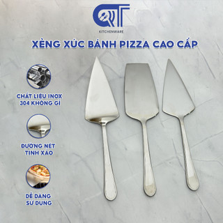 Xẻng xúc bánh pizza chất liệu inox 304 qt kitchen - hàng xuất dư châu âu