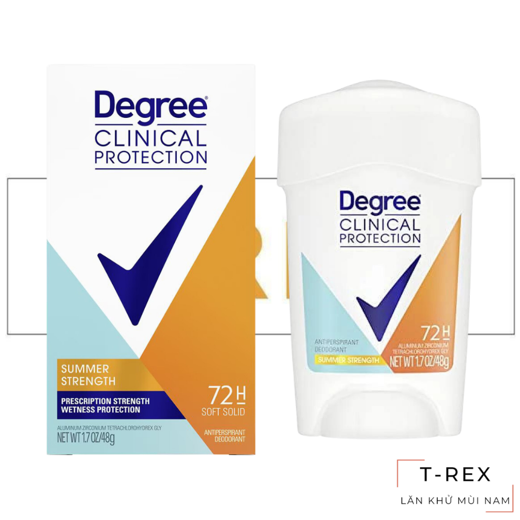Lăn Khử Mùi Chuyên Mồ Hôi Degree Clinical Protection Summer Strength Antiperspirant & Deodorant 48Gr