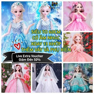 Búp bê Barbie búp bê Elsa búp bê có khớp 50cm và 60cm, bộ đồ chơi búp bê đồ chơi trẻ em