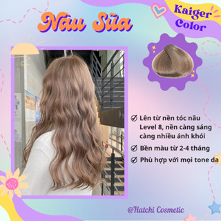 Thuốc Nhuộm Tóc Màu NÂU SỮA, NÂU TRÀ SỮA Không Tẩy | Kaiger Colour