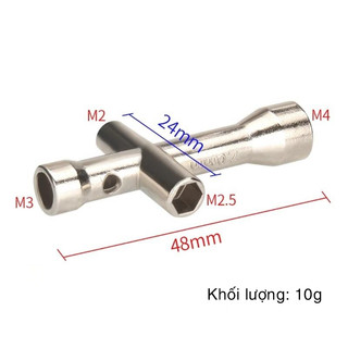 Cờ lê chữ thập mini đa năng vặn đai ốc m2 / m2.5 / m3 / m4 - cờ lê đa năng vặn đai ốc