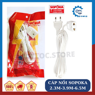 Dây nguồn phích âm SOPOKA N8, N9,N10 dây 2,3m -3,9m-6,5m công suất 1200W, Phích cắm phi 4